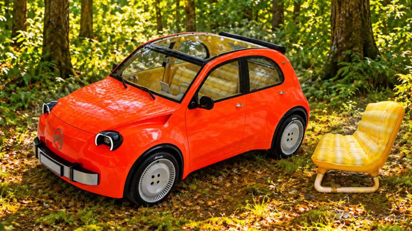 سيتروين تعيد إحياء 2CV بتصميم كهربائي مبتكر ومقاعد تتحول إلى كراسٍ للنزهات!