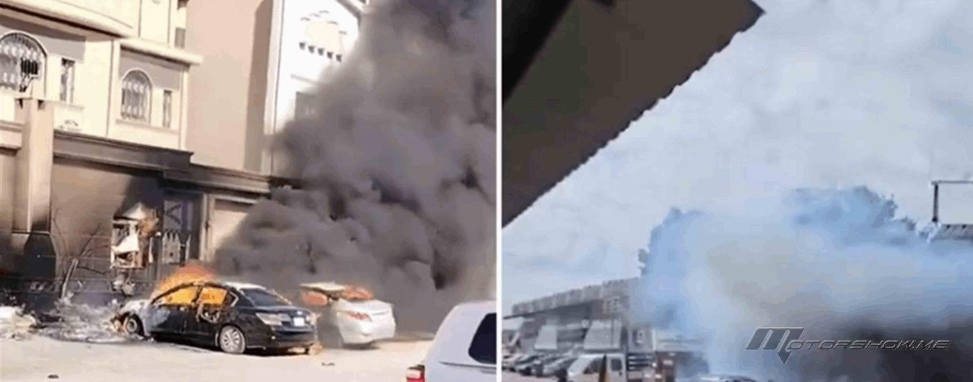بالفيديو: سيارات تحترق في السعودية بسبب درجات الحرارة المرتفعة