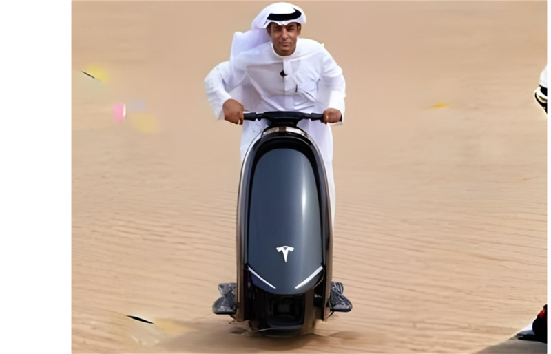 حقيقة «دراجة تسلا الطائرة» في دبي… ابتكار ثوري أم خدعة رقمية؟