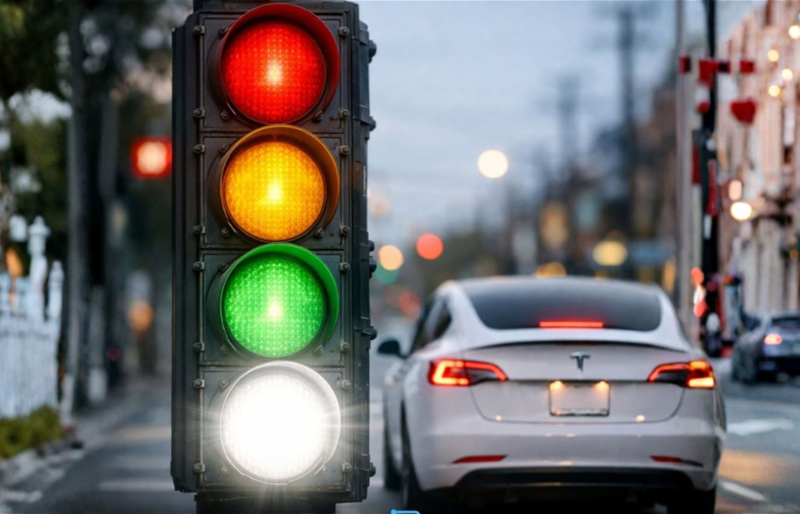 اقتراح إضافة لون رابع لإشارات المرور لتسهيل حركة السيارات ذاتية القيادة