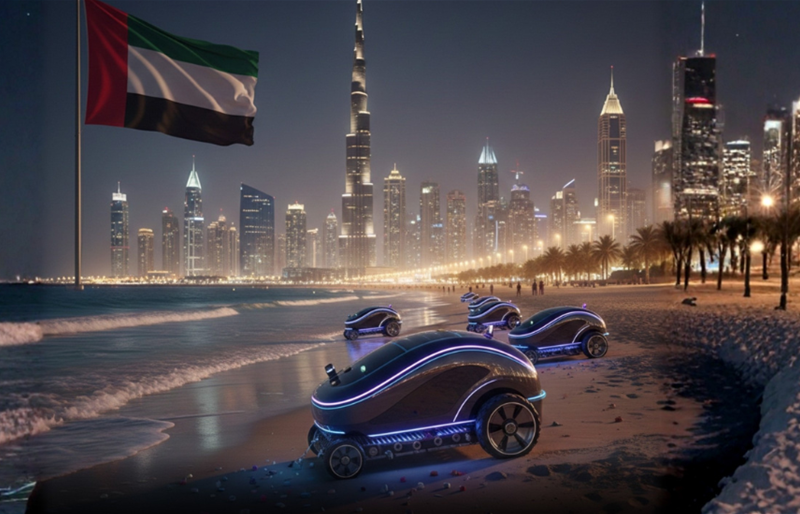 الذكاء الاصطناعي يحرس شواطئ دبي: تنظيف صامت ومثالي