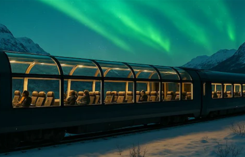 هل تحلم برؤية الشفق القطبي؟ هذا القطار الليلي في النرويج يحوّل الحلم إلى حقيقة